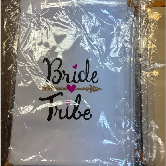 Bride Tribe 6 piece bag bundle. 7x11 gold foil hangover kit treat bag all new - Picture 2 of 5